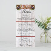 Hoefijzers, Lint & Kant - Rode bruiloft Menu (Staand voorkant)
