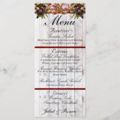 Hoefijzers, Lint & Kant - Rode bruiloft Menu (Voorkant)