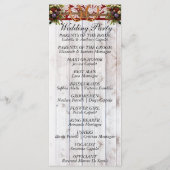 Hoefijzers, Lint & Kant - Rode bruiloft Programmakaart (Achterkant)