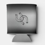 Hoefijzers op Zilvergradiënt Blikjeskoeler (Achterkant)