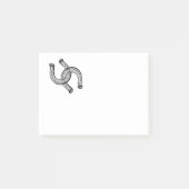 Hoefijzers op zwart post-it® notes (Voorkant)