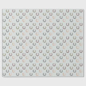 Hoefijzers Patroon Horse Rider Equestrian Cadeaupapier (Vlak)