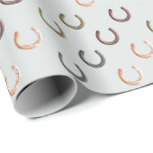 Hoefijzers Patroon Horse Rider Equestrian Cadeaupapier (Rol Hoek)