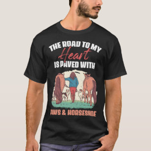Hoefijzers Pootafdruk Landelijk Leven voor Paard H T-shirt