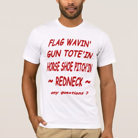 Hoefijzers RedNeck Bella Canvas T-shirt (Voorkant)