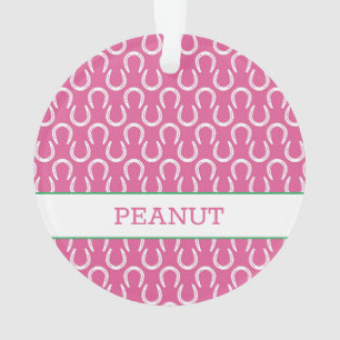 Hoefijzers Roze Pet Horse NAAM Foto Keepsake Ornament