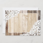 Hoefijzers Rustic Wood en Lace Hartelijk dank Bedankkaart (Achterkant)