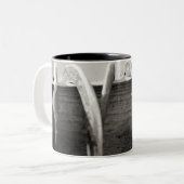 hoefijzers tweekleurige koffiemok (Voorkant links)