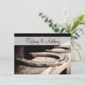 Hoefijzers uit de deelstaat Rustisch Cowboy Weddin Kaart (Staand voorkant)