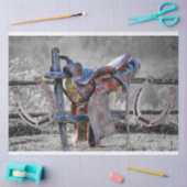 Hoefijzers van het paardenzadelkorrralfhek tissuepapier (Craft)