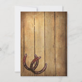 Hoefijzers van het Rustische land - huwelijksuitno Kaart (Achterkant)