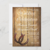 Hoefijzers van het Rustische land - huwelijksuitno Kaart (Voorkant)