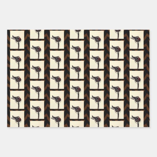 hoefijzers zadels, ja! inpakpapier vel (Voorkant 2)