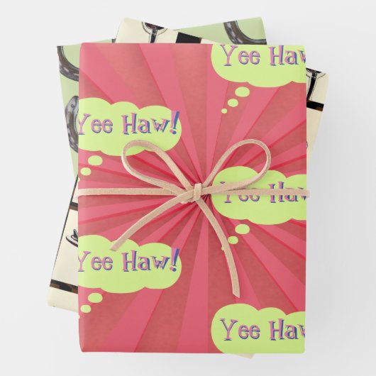 hoefijzers zadels, ja! inpakpapier vel (In situ)