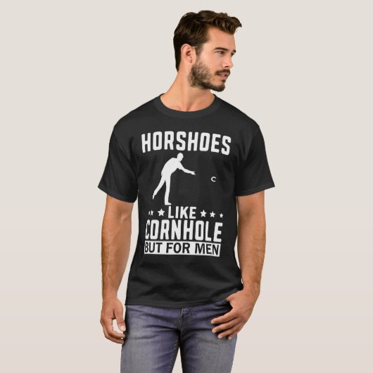 Hoefijzers zijn voor mannen die Hoefijzers in een T-shirt (Voorkant volledig)