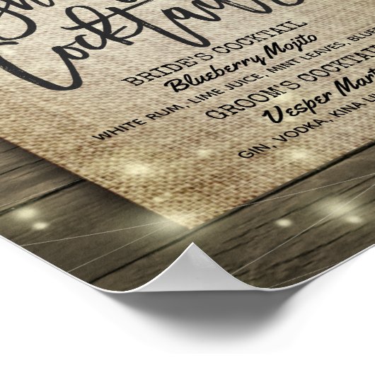 Hoefijzers Zonnebloem Bindende het Menu van de Dri Poster (Hoek)