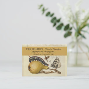 Hoefnagel Vintage Peer & Insecten 1500s Renaissanc Visitekaartje