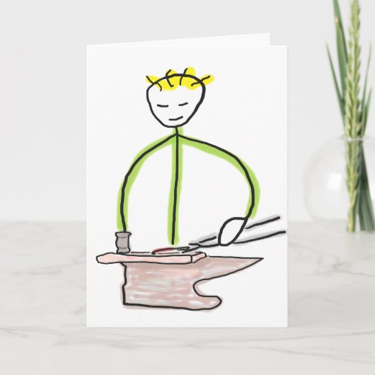 Hoefsmid Stickman Kaart (Voorkant)
