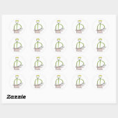 Hoefsmid Stickman Ronde Sticker (Vel)