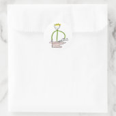 Hoefsmid Stickman Ronde Sticker (Tas)