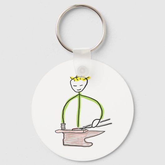 Hoefsmid Stickman Sleutelhanger (Voorkant)
