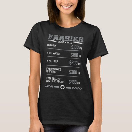 Hoefsmid Uurloon T-shirt (Voorkant)