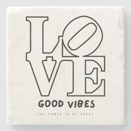 HOEFT GOEDE VIBES STONE ONDERZETTER (Voorkant)