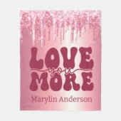 HOEFT U MEER VAN VALENTIJNSE GLITTER DRIP KLANT FLEECE DEKEN (Voorkant)