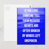 HOEFT U VAN QUOTES ALS U VAN IEMAND HOUDT, VERTEL  BRIEFKAART (Voorkant / Achterkant)