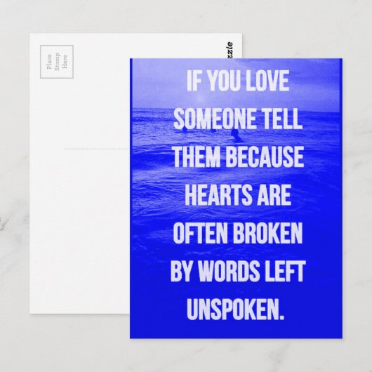 HOEFT U VAN QUOTES ALS U VAN IEMAND HOUDT, VERTEL  BRIEFKAART (Voorkant / Achterkant)