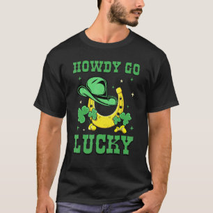 Hoei Go Gelukkig Grappige St. Patrick's Dag Paarde T-shirt