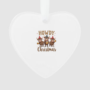 Hoei Kerst Grappige Hoogland Koe Xmas Koeien Liefh Ornament
