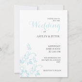 Hoek Bloemen Bruiloft Uitnodiging (Voorkant)