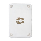Hoek Design Badmat met Voetafdruk (Voorkant Verticaal)