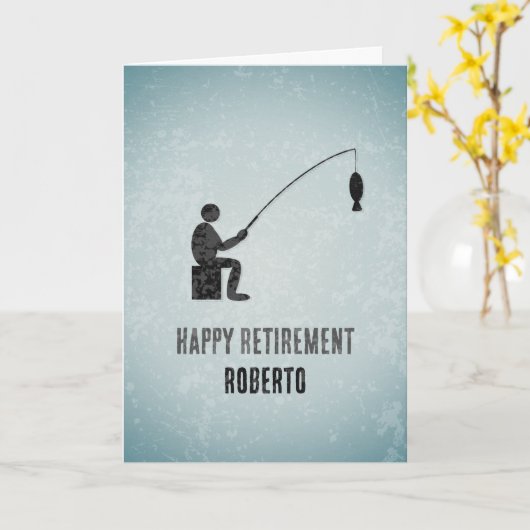 Hoek- en visthema Mannelijke feestdagen of feestda Kaart (Gele Bloem)