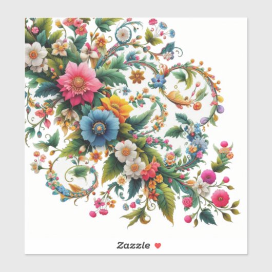 Hoek Floral Sticker (Vel)