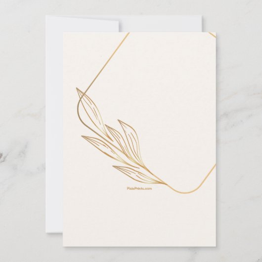 Hoek foto bruids douche uitnodiging (Achterkant)