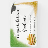 Hoek Glans Accent Afstudeerbanner Spandoek (Verticaal)