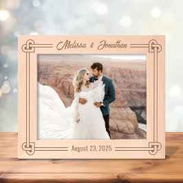 Hoek Hart Vormgegeven Knoop Lijst Trouwen 10x8 Gegraveerde Lijstjes