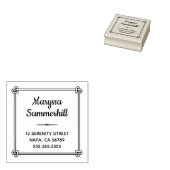 Hoek Hart Vormige Knoop Frame Adres Rubberstempel (Gestempeld)