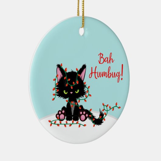 Hoek Kat in licht Keramisch Ornament (Rechts)