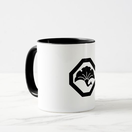 Hoek met Ginkgo Kraanvogel Mok (Voorkant links)