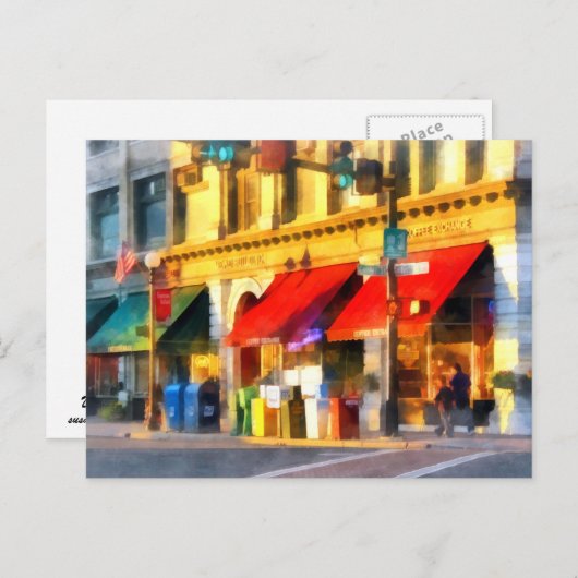 Hoek of centrum en Merchant Rutland VT Briefkaart (Voorkant / Achterkant)