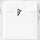 hoek ontwerp bloei ronde sticker (Tas)