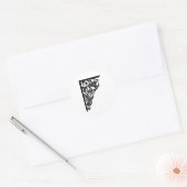 hoek ontwerp bloei ronde sticker (Envelop)
