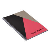 Hoek op kleur Modern Professional gepersonaliseerd Notitieboek (Rechterzijde)