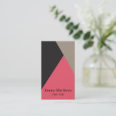 Hoek op kleur Modern Professional Visitekaartje (Staand voorkant)
