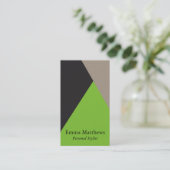 Hoek op kleur Modern Professional Visitekaartje (Staand voorkant)