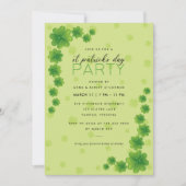 Hoek Shamrocks groene St. Patrick's Day Kaart (Voorkant)