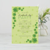 Hoek Shamrocks groene St. Patrick's Day Kaart (Staand voorkant)